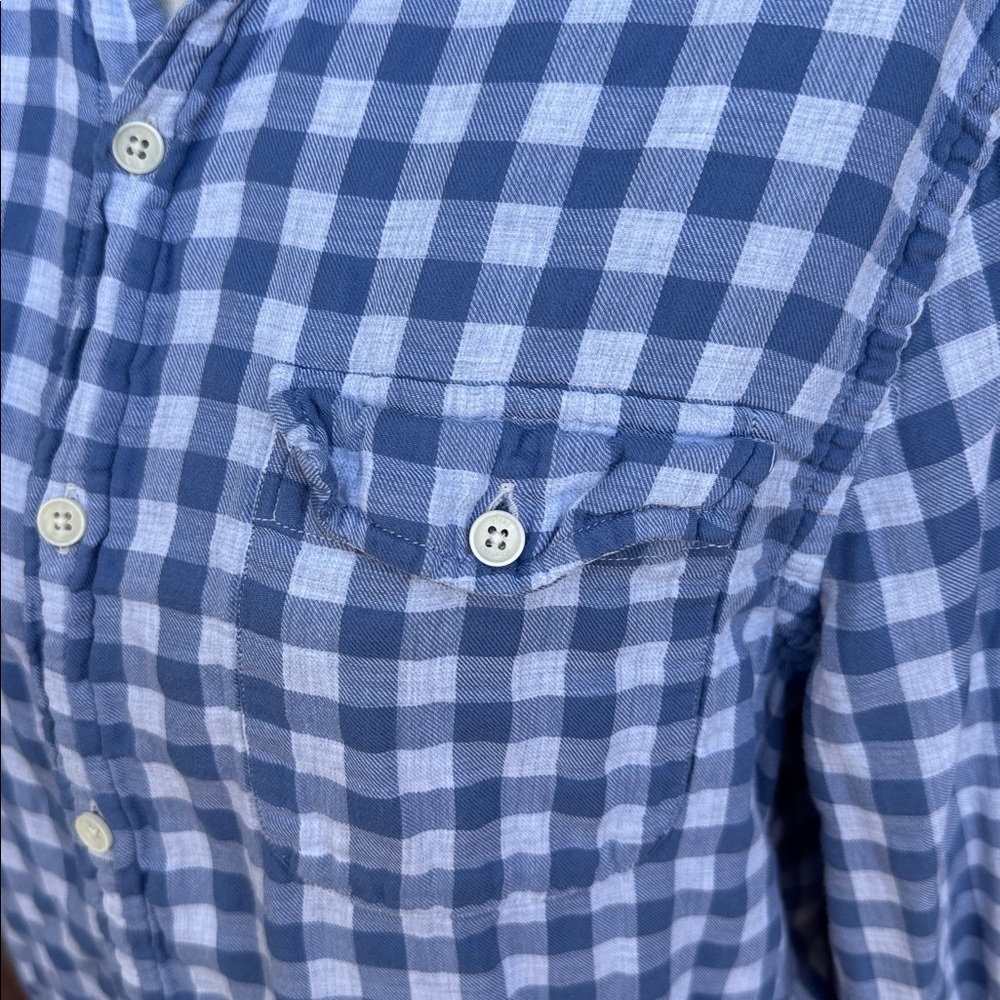 Vineyard Vines Blue White Gingham Crosby Slim Fit Long Sleeve Shirt Medium M - Picture 3 of 6